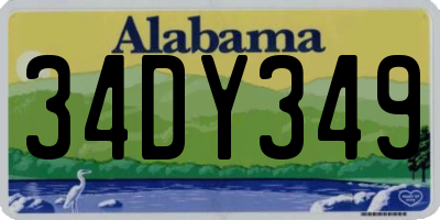 AL license plate 34DY349