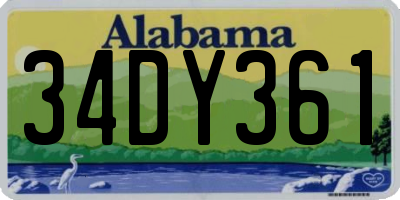 AL license plate 34DY361