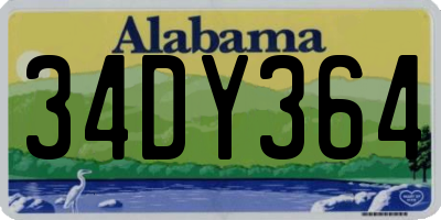 AL license plate 34DY364