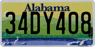 AL license plate 34DY408