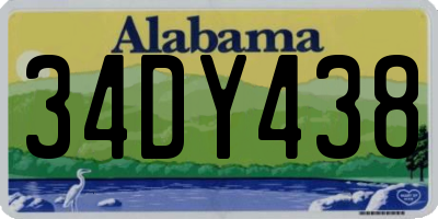 AL license plate 34DY438