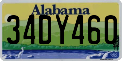 AL license plate 34DY460