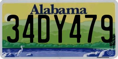 AL license plate 34DY479