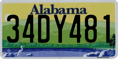 AL license plate 34DY481