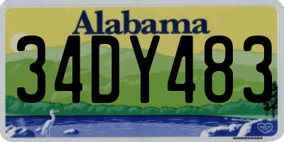 AL license plate 34DY483