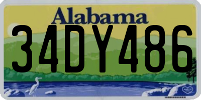 AL license plate 34DY486