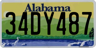 AL license plate 34DY487