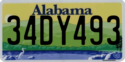 AL license plate 34DY493