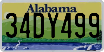 AL license plate 34DY499