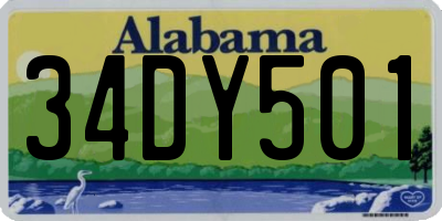 AL license plate 34DY501