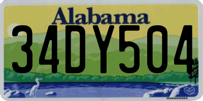 AL license plate 34DY504