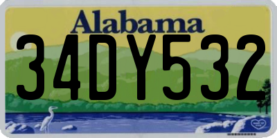 AL license plate 34DY532