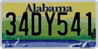 AL license plate 34DY541
