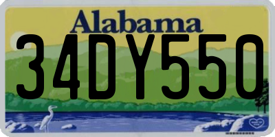 AL license plate 34DY550