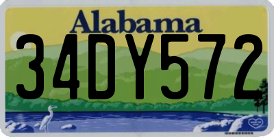 AL license plate 34DY572