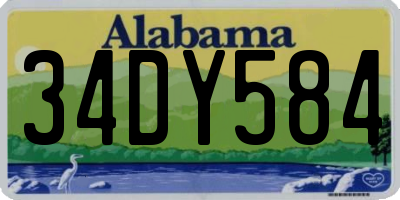 AL license plate 34DY584