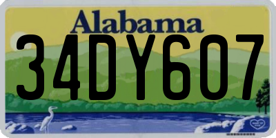 AL license plate 34DY607