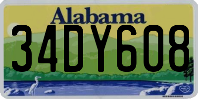 AL license plate 34DY608