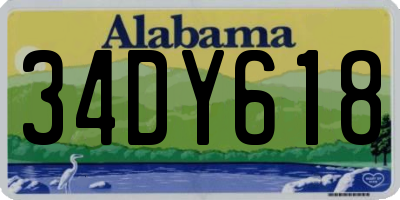 AL license plate 34DY618