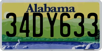 AL license plate 34DY633