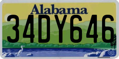 AL license plate 34DY646