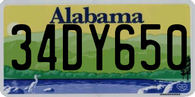 AL license plate 34DY650