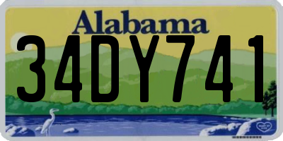 AL license plate 34DY741