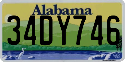 AL license plate 34DY746