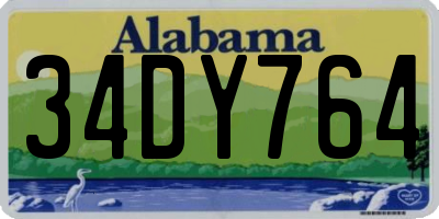 AL license plate 34DY764