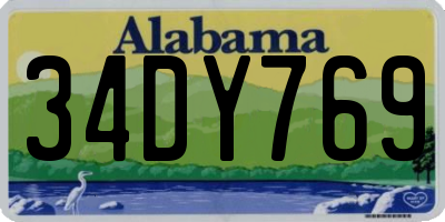 AL license plate 34DY769