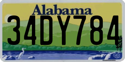 AL license plate 34DY784