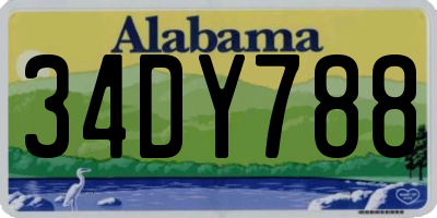 AL license plate 34DY788