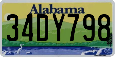 AL license plate 34DY798