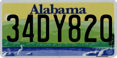 AL license plate 34DY820