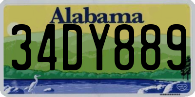 AL license plate 34DY889