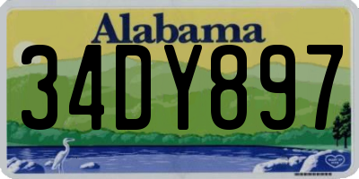 AL license plate 34DY897