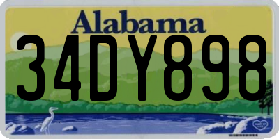 AL license plate 34DY898