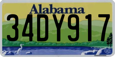 AL license plate 34DY917