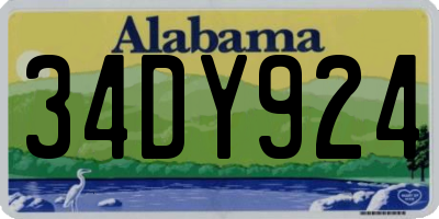 AL license plate 34DY924