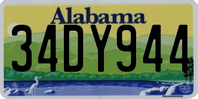 AL license plate 34DY944