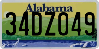 AL license plate 34DZ049