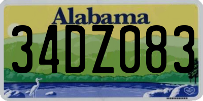 AL license plate 34DZ083