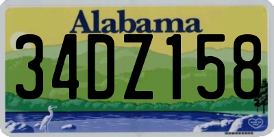 AL license plate 34DZ158