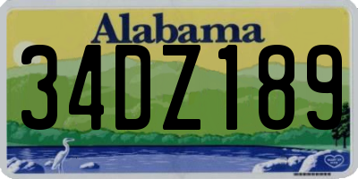 AL license plate 34DZ189