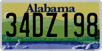 AL license plate 34DZ198