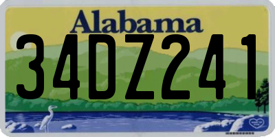 AL license plate 34DZ241