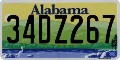 AL license plate 34DZ267