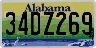 AL license plate 34DZ269