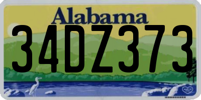 AL license plate 34DZ373