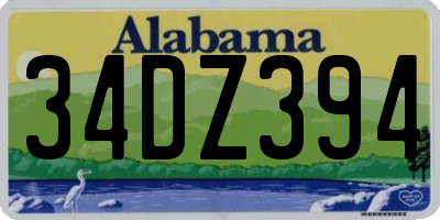 AL license plate 34DZ394